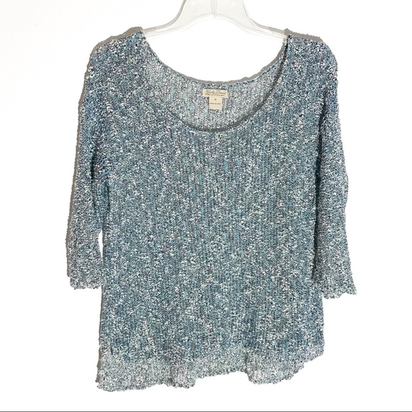 Lucky Brand Tops - Lucky Brand Blue 3/4 Sleeve Knit Top